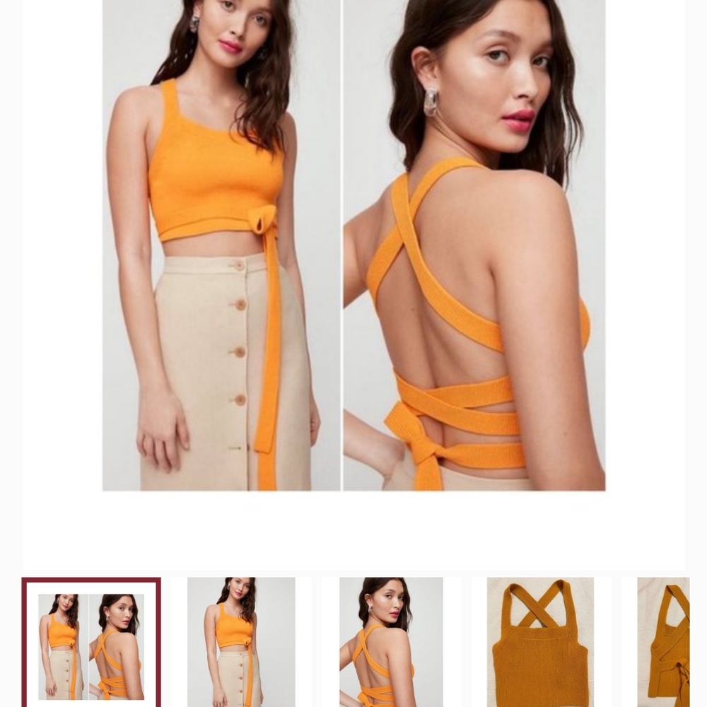 NWT Wilfred Cayenne Wrap Knit Tank